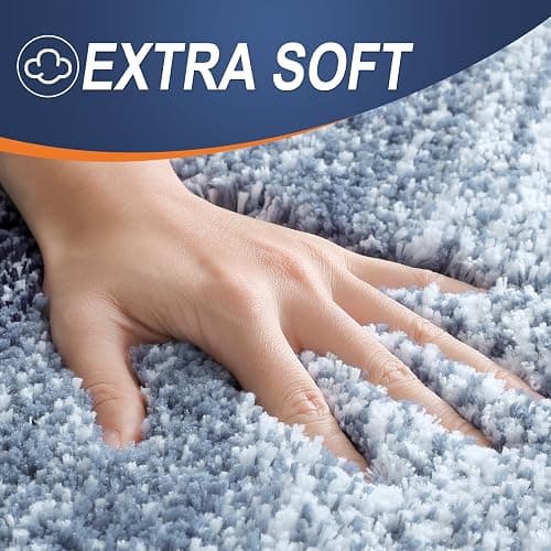 OLANLY Bathroom Rugs Mat 24x16, Extra Soft Absorbent Microfiber Bath Rugs, Rubber Backing, Quick Dry, Machine Washable Bath Mats for Bathroom Floor, Tub and Shower, Home Decor Accessories, Airy Blue thumbnail 3