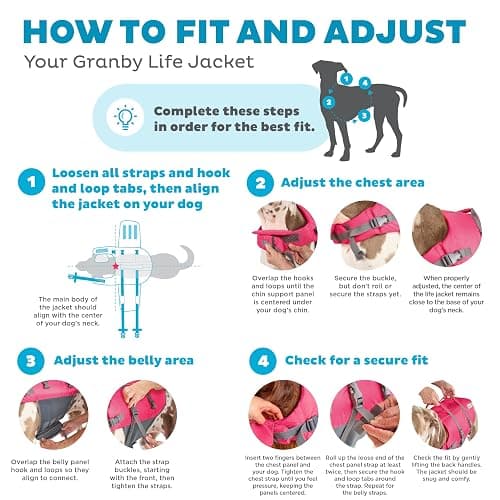 Outward Hound Granby Splash Pink Dog Life Jacket, Medium thumbnail 3
