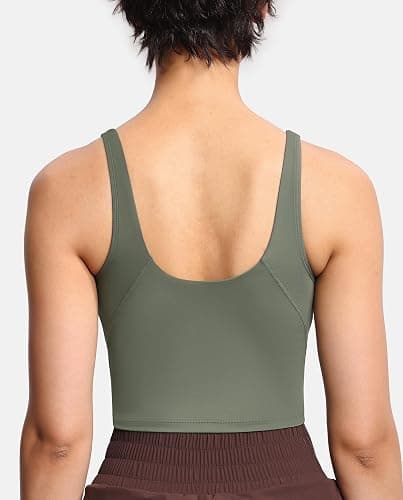 THE GYM PEOPLE Womens' Sports Bra Longline Wirefree Padded with Medium Support thumbnail 4