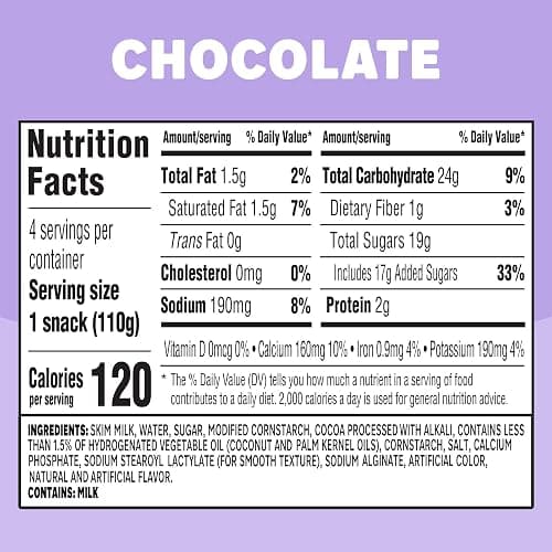 Jell-O Original Chocolate Ready-to-Eat Pudding Snack Cups, 4 ct Cups thumbnail 3