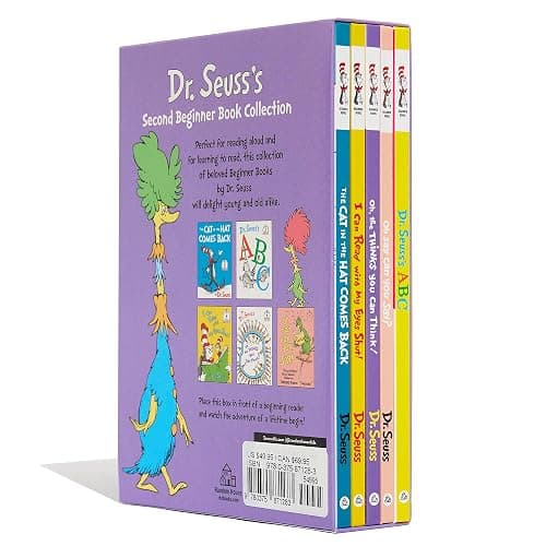 Dr. Seuss's Second Beginner Book Boxed Set Collection: The Cat in the Hat Comes Back; Dr. Seuss's ABC; I Can Read with My Eyes Shut!; Oh, the Thinks You Can Think!; Oh Say Can You Say? thumbnail 2