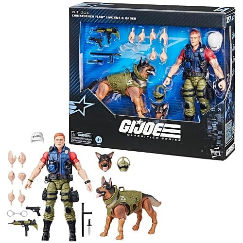 G.I. Joe Classified Series #157, Christopher Law Lavigne & Order, Collectible 6 Inch Action Figure & German Shepherd Dog Figure with 14 Accessories | G.I. Joe Classified 6 Inch Action Figure Deluxe - Christopher Law Lavigne & Order #157 thumbnail 14