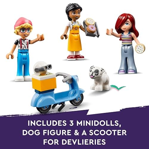 LEGO Friends Heartlake City Café Toy for Kids, Bakery Building Set, Birthday Gift Idea for 6 Plus Year Old Girls and Boys, with 3 Mini-Dolls and a Dog Figure 42618 thumbnail 8