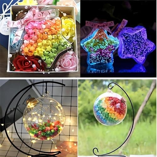 1080 Sheets Star Origami Paper - 10 Color Assortment, Double Sided, Solid Color, DIY Hand Art Crafts thumbnail 7