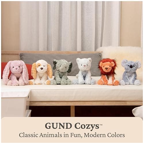 GUND Cozys Collection Cow, Stuffed Animal for Ages 1 and Up, Spring Decor Plush Toy, Cream/Blue, 10” thumbnail 7