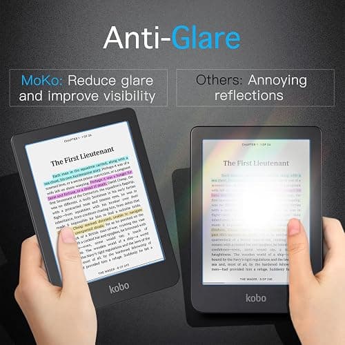 MoKo 3-Pack Screen Protector for Kobo Clara Colour 6" 2024/Kobo Clara BW 6" 2024/Kobo Clara 2E 6" 2022, Anti-Glare Premium PET Protective Film Full-Coverage Matte Screen Protector thumbnail 2