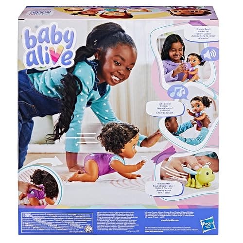 Baby Alive Crawl 'n Play Tilly Tinker Electronic Crawling Baby Doll Set, Black Hair, Kids Toys for Girls & Boys 3 Years & Up, 10.75 Inches thumbnail 14