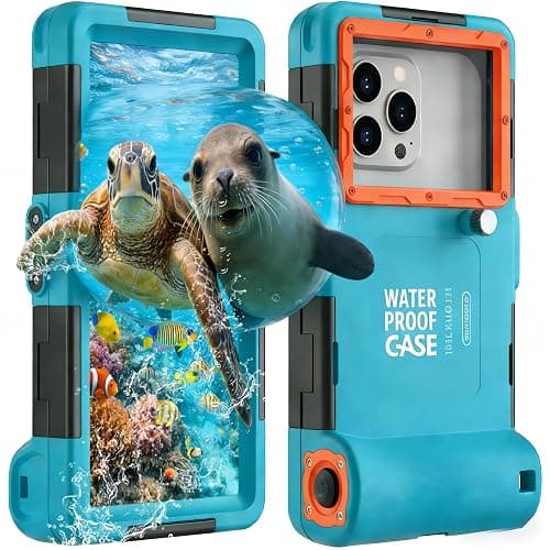 2026 Upgrade Universal Waterproof Phone Case for Snorkeling and Diving [50ft/15m] Underwater Phone Case for iPhone 17/16/15/14 Pro Max and Galaxy S25/S24/S23 Universal Underwater Photo & Video Blue - Image 1