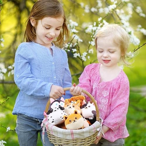Libima 9 Pcs Mini Stuffed Animals Keychains 3.15 Inch Small Plush Cute Ornaments Bulk Toys for Baby Shower Birthday Party Decors Gift Bags Fillers Operation Christmas Basket Stuffers(Puppy) thumbnail 6