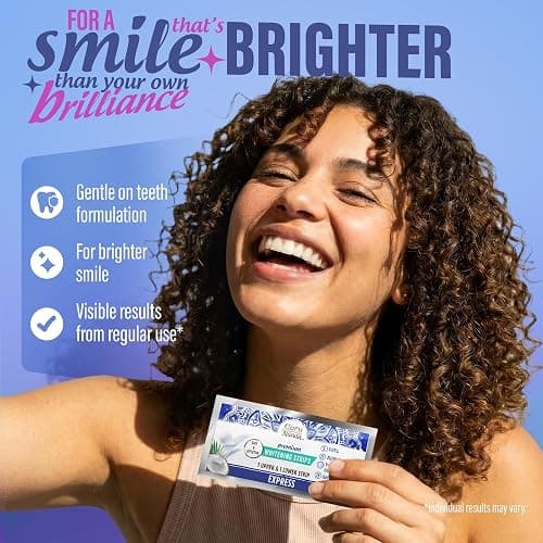 GuruNanda Teeth Whitening Strips Kit - 7-Day Treatment with Non-Slip, Dry Strip Technology - Whitening Designed with Care for a Brighter Smile thumbnail 3
