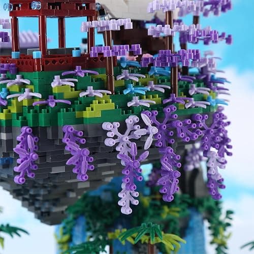 Yushinv Cherry Blossom Tree Building Set with Box 4574Pcs, Original Scene Music Japanese Sakura Tree House(Type :Symphony), Cherry Bonsai Tree Lights Building Kit, Cherry Blossom Building Set. thumbnail 5