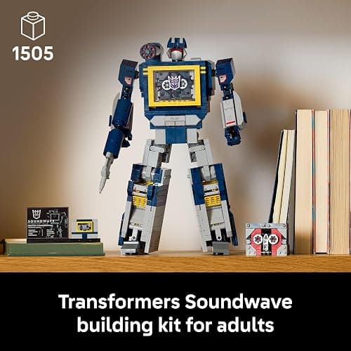 LEGO Icons Transformers: Soundwave - Building Set W/Sound Effects for Adults, 18+ - Model Kit W/Ravage & Laserbeak Figures - DIY Home Decor - Collectible Gift Idea for Sci-FI & Movie Fans - 10358 thumbnail 2