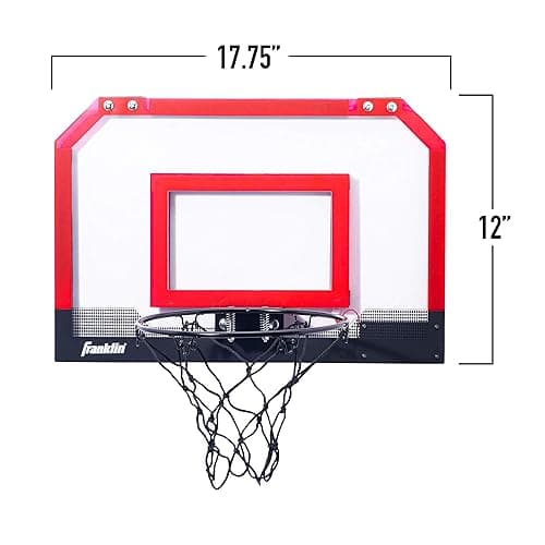 Franklin Sports Over The Door Indoor LED Basketball Hoops-Steel Rim Mini Basket-Includes Ball and Pump-Light Up Backboard thumbnail 14
