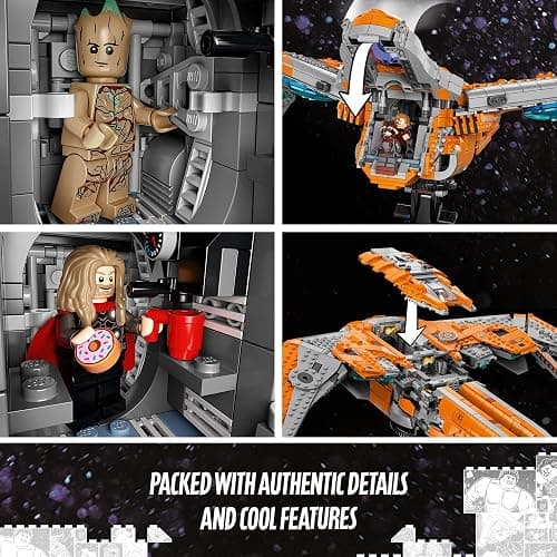 LEGO Marvel The Guardians' Ship 76193 Building Toy - Large Avengers Spaceship Model with Thor & Star-Lord Minifigures, Superhero Movie Inspired Set, Gift for Boys, Girls, Kids, and Teenagers thumbnail 6