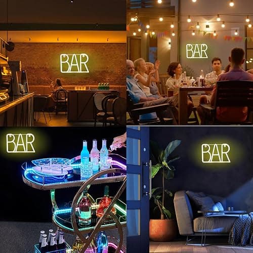 UrsaMajor Neon Sign for Bar, Pub, Party Wall Decor - Led Signs for Home Bar, Business, Christmas Gifts (Warm White) thumbnail 5