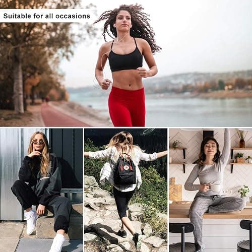 Maeau Women's Casual Sweatpant Sport Jogging Cuffed Trousers High Waist Loose Pants Cotton Cinch Bottom Pant Thick/Thin - A-thick-grey - Medium thumbnail 7