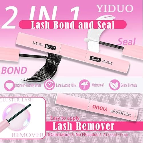 YIDUO 994Pcs Lash Clusters Kit Gift Packs 60D/80D/100D Volume 3D Clusters Lashes Extensions Kit 10-20mm D Curly Wispy Soft DIY Individual Eyelash Extension Kit 4 Box pestañas postizas Bulk Pack thumbnail 4