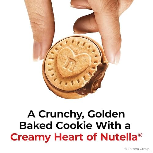 Nutella Biscuits Cookies Filled with Nutella Hazelnut Spread, Sweet Snack Pack, Holiday Christmas Cookies, 9.7 oz thumbnail 5