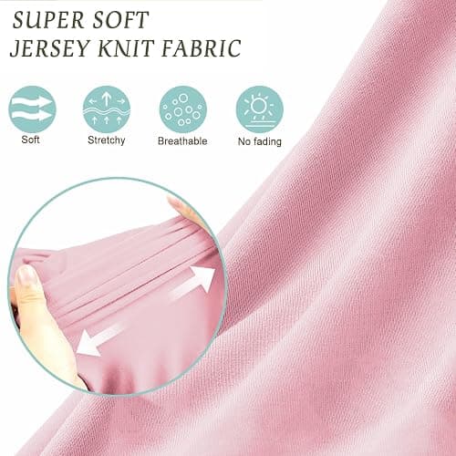OWLOWLA Newborn Swaddle Set Stretchy Swaddle Blankets for Newborns 0-6month | Soft Breathable Fabric,Baby Swaddle Set Size 32"x32",Baby Receiving Blanket for Boys Girls,Blush thumbnail 3