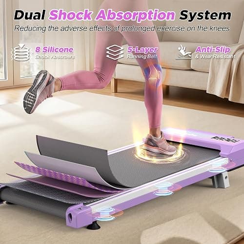 FYC Walking Pad with Incline for Home & Office - Under Desk Walking Pad Treadmill, Portable Walking Machine with Remote Control, LED Display, 300LBS Capacity, 2.5HP Quiet Motor thumbnail 6