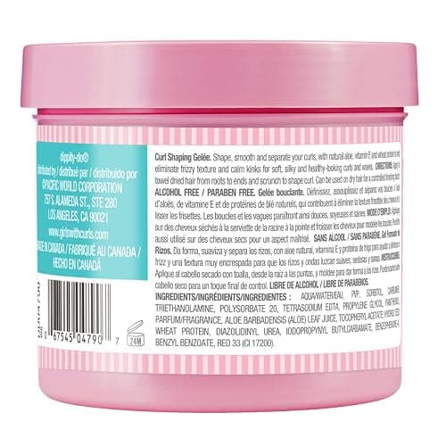 Dippity Do Girls with Curls Light Hold Gelee, Shape, Smooth & Separate Curls, Formulated with Aloe, Vitamin E & Wheat Protein, Frizz-Free, Never Crunchy, Curly Hair Gel For Women, 2 Pack thumbnail 9