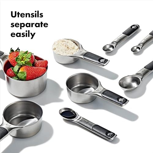 OXO Good Grips Stainless Steel Measuring Cups and Spoons 8-Piece Set, 4 Cups and 4 Spoons thumbnail 4
