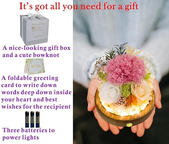 Valley of Rain & Forest Long-Lasting Real Flowers, Unique Floral Gift for You to Send Love for All Occasions, for Indoor Decoration (Pink Carnation, White & Yellow Roses arrangement) thumbnail 5