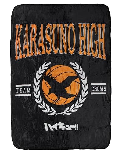 Haikyuu Manga Anime Blanket Haikyu Karasuno High Team Crows Plush Fuzzy Soft Throw Blanket - Image 1