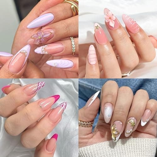 UNA GELLA Medium Almond Gel Nail Tips Half Matte 312pcs Almond Gel Nails No C Curve Clear False Fake Nails Effective Nail Extensions for DIY Art Salon-Level Press On Nails, 12 Sizes thumbnail 2