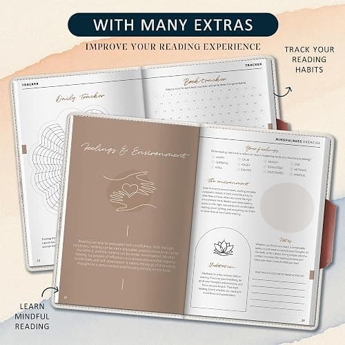BIROYAL Reading Journal - 52 Reviews, Review and Track Your Reading, 175 Pages Book Reading Tracker Journal for Book Lovers & Readers, A5 Hardcover Reading log thumbnail 5