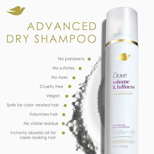 Dove Advanced Advanced Dry Shampoo Volume & Fullness Refresh & Revive Flat Hair Without Water for 2 Days of Freshness & Bounce 7.3 oz thumbnail 5