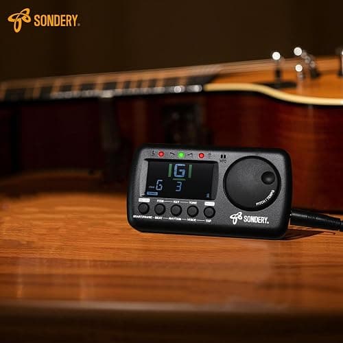 Sondery 3 in 1 Digital Metronome Tuner for All Instruments, Rechargeable Metronome with Tap Tempo, Chromatic Tuner Tone Generator for Guitar, Bass, Violin, Clarinet, Piano, Trumpet, Flute thumbnail 7