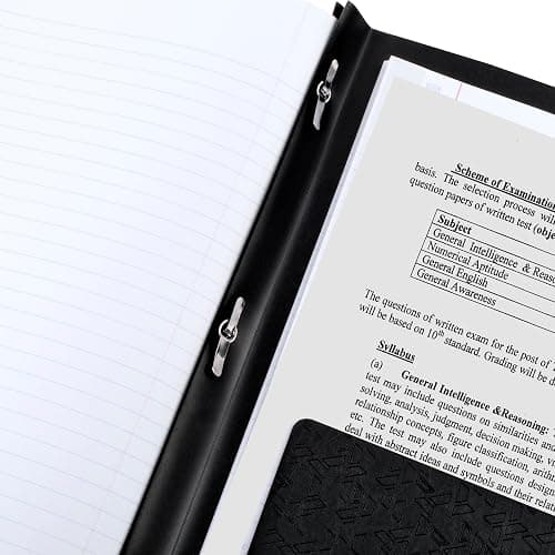 Five Star 2-Pocket Folder, Plastic Folder with Stay-Put Tabs and Prong Fasteners, Holds 8-1/2" x 11" Paper, Black (72113) thumbnail 6