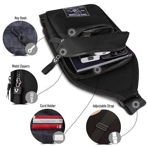 True Religion Crossbody Bag Men – Casual Shoulder Sling Bag for Men, Small Travel Men’s Crossbody thumbnail 3
