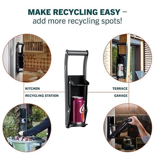 HomeBuddy Can Crusher for Recycling - 12 Oz. and 16 Oz. Can Crusher Wall Mounted for Aluminum - Compact and Easy to Use, Mounting Rivets Included, Man Cave Accessories thumbnail 9