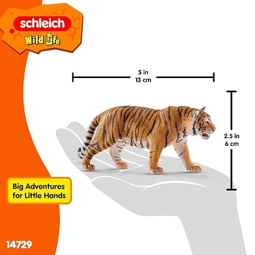 Schleich Wild Life Realistic Siberian Tiger Figurine - Authentic and Highly Detailed Animal Toy, Durable for Education and Fun Play, Perfect for Boys and Girls, Ages 3+ thumbnail 2