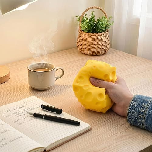 2026 New Extra Large Cheese Squishy Toy, Slow Rising Squeeze Block, Stress & Anxiety Relief Fidget Gift for Kids and Adults thumbnail 6