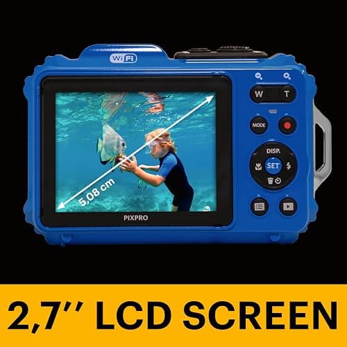 KODAK PIXPRO WPZ2 Rugged Waterproof Shockproof Dustproof WiFi Digital Camera 16MP 4X Optical Zoom 1080P Full HD Video Vlogging Camera 2.7" LCD (Blue) thumbnail 7