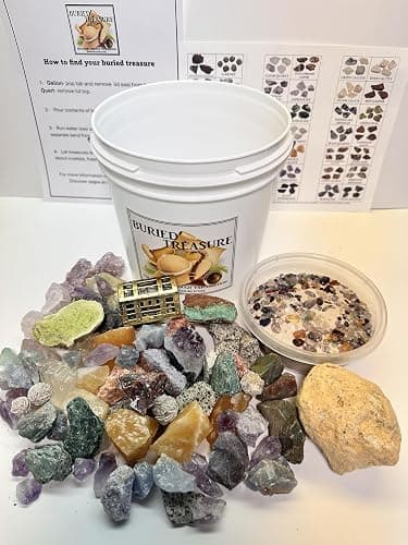 Generic Gallon Raw Crystal and Gemstone Mining Bucket/Kids and Adults/Crackable Geode/Geology/Educational/Unique Gift - Image 1