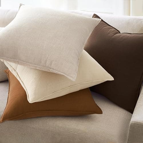 Drapenova Brown Pillow Covers Pack of 4 Decorative Throw Pillow Covers Soft Accent Pillows Boho Couch Cushion Covers Modern Home Decor for Living Room Bed Sofa 16x16 Inch thumbnail 8
