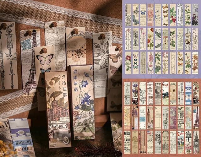 Generic 30PCS Vintage Aesthetic Bookmarks for Reading Women, Retro Natural Butterfly Flower Boxed Cardboard Paper Bookmarks Gifts for Book Lovers (B - 30 PCS) thumbnail 7