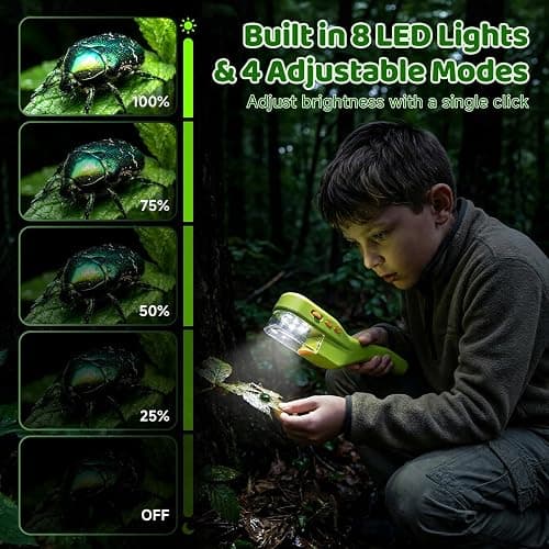 Handheld Microscope for Kids, Outdoor Explorer STEM Toy with Bonus Tools, 2.4" IPS Screen, Ergonomic Grip, Digital Camera, Photo/Video, Magnifier, Science Kit – Gift for Boys & Girls Age 3-12 thumbnail 3