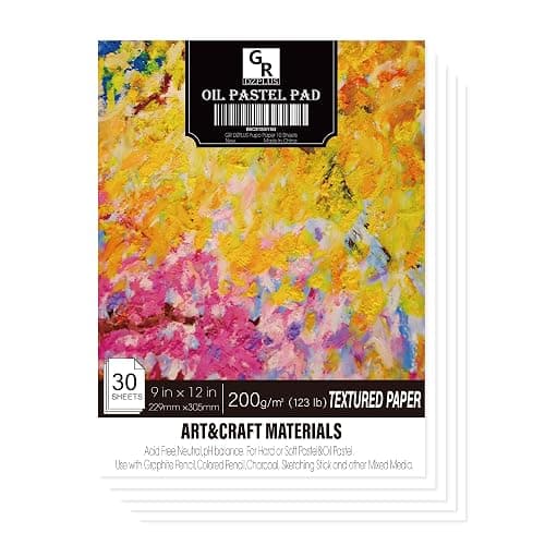 GR DZPLUS Oil Pastel | 9x12 in (123 lb/200g) | 30 Sheets Heavyweight Drawing Paper - Image 1
