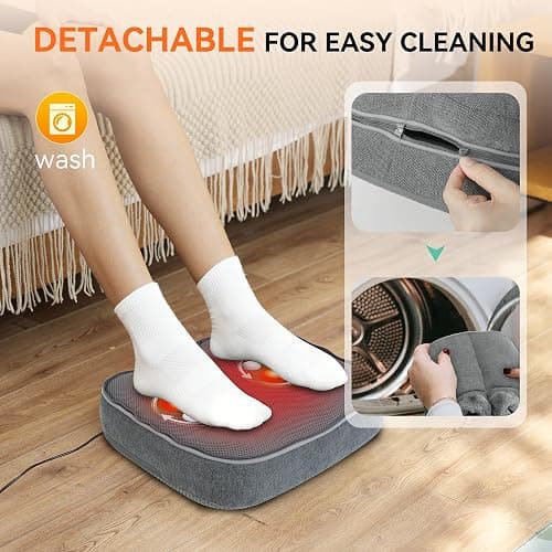 Snailax Shiatsu Foot Massager with Heat, Electrick Foot Massager Machine for Neuropathy, Plantar Fasciitis, Feet Warmers for Women,Men, Foot Heater Under Desk, Size 13 thumbnail 6