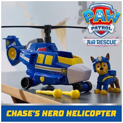 PAW Patrol: Air Rescue Chase Action Figure & Hero Helicopter Toy with Projectile Launcher & 2 Projectiles, Kids Toys for Boys & Girls Ages 3+ thumbnail 3