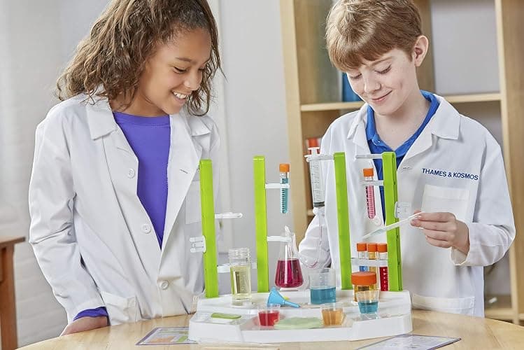 Thames & Kosmos Ooze Labs Chemistry Station Science Experiment Kit, 20 Non-Hazardous Experiments Including Safe Slime, Chromatography, Acids, Bases & More, Multi-Color thumbnail 7