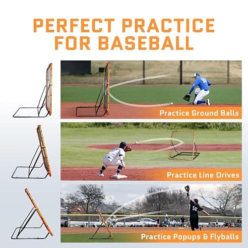ACELETIQS Volleyball Rebounder Net, Soccer Rebounder, Lacrosse Rebounder, Baseball Rebounder Net | Improve Pitching and Fielding Training, Spiking, Passing and Shooting Skills thumbnail 3