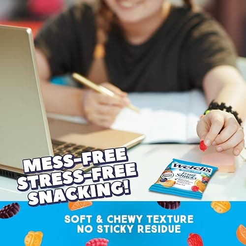 Welch's Fruit Snacks - Mixed Fruit Box - Kids Snacks - 0.8 Oz - 40 Pack | Bulk Box, Made with Whole Fruit, Gluten-Free Snack Packs for Kids and Adults, No Artificial Dyes thumbnail 6
