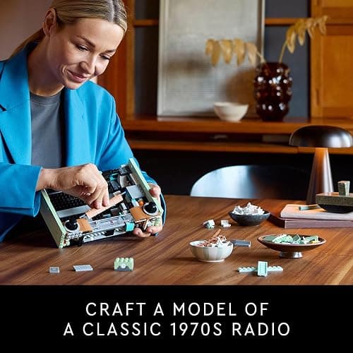 LEGO Icons Retro Radio Building Set for Adults - Home Decor for Bedroom or Desk for Vintage Aesthetic with Sound Effects & Smart Phone Integration - Birthday Gifts for Men & Women - 10334 thumbnail 3