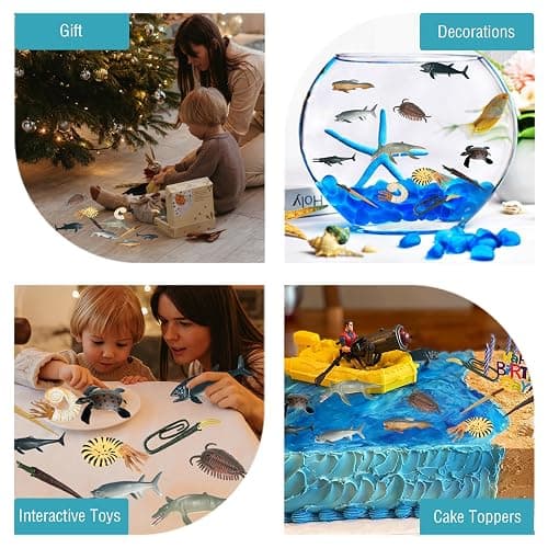 EOIVSH Prehistoric Cambrian Sea Animal Toys, 12PCS Ancient Marine Animal Figures, Miniature Toys Cake Topper Ocean Animal Figurines for Kids Toddlers thumbnail 6